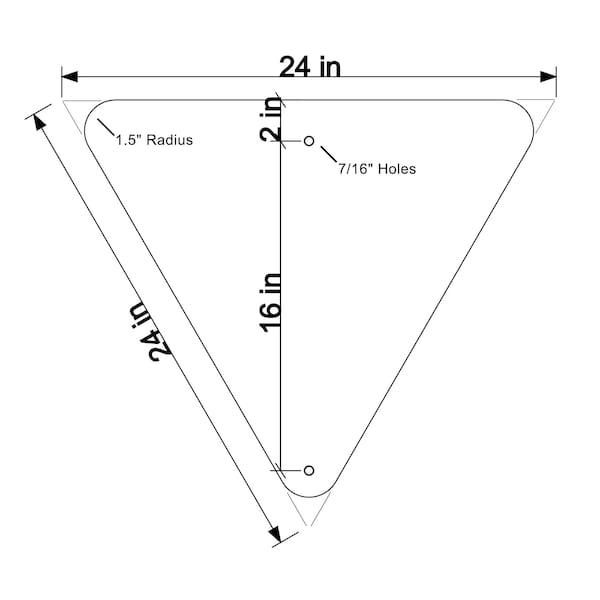 Diamond Grade Cubed Fluoresc Reflective DG3 .080 24 In. X 24 In. X 24 In. Yield Sheeted Blank FOR